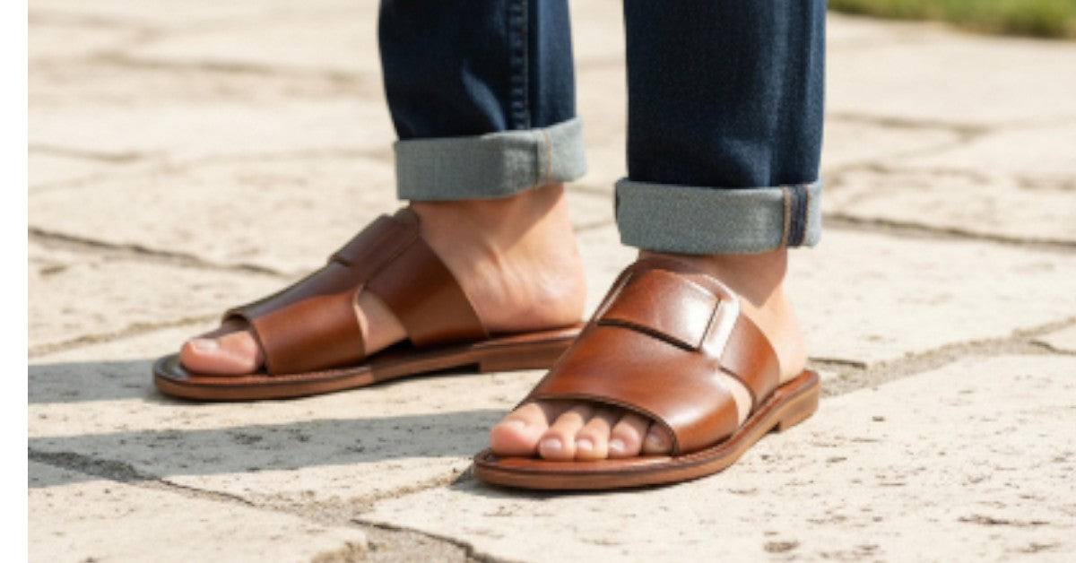 Sandale Médicale Cuir Hommes