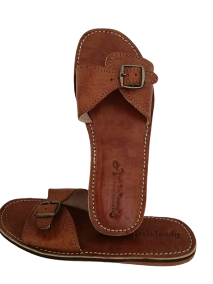 Sandale Cuir Médicale Légère Marron Flexible