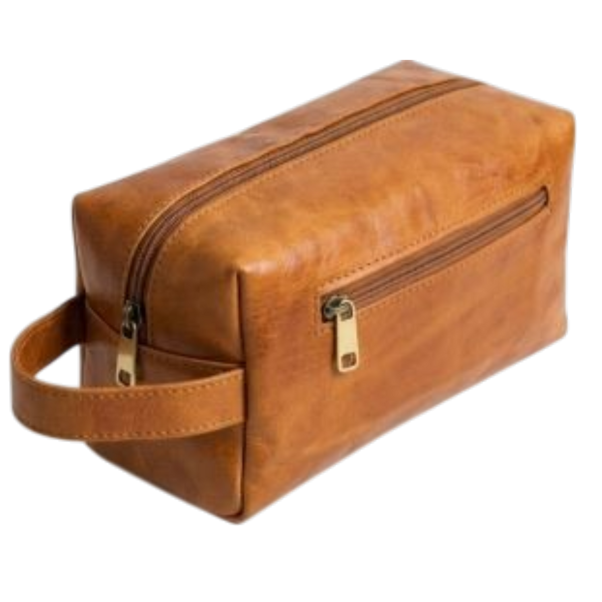 Trousse de Toilette en Cuir Naturel Fait Main – Artisanat Marocain