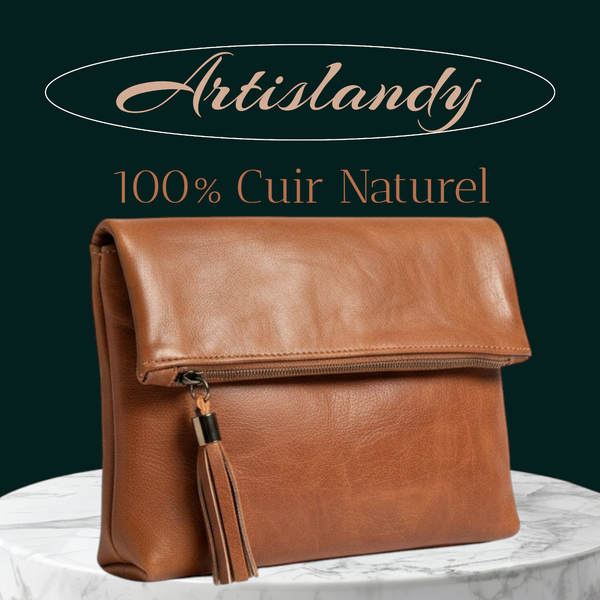Sac à Main Femme en Cuir Naturel de Luxe - Artisanat Marocain Fait Main