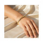 Bracelet Jonc Torsadé & Zircons – Acier Inoxydable Doré