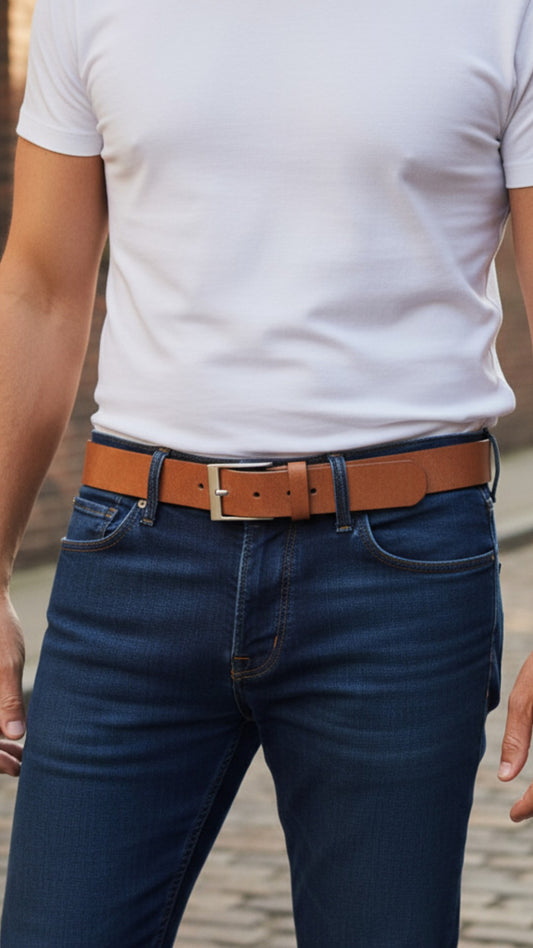 Ensemble 3 Ceinture Hommes Cuir Naturel