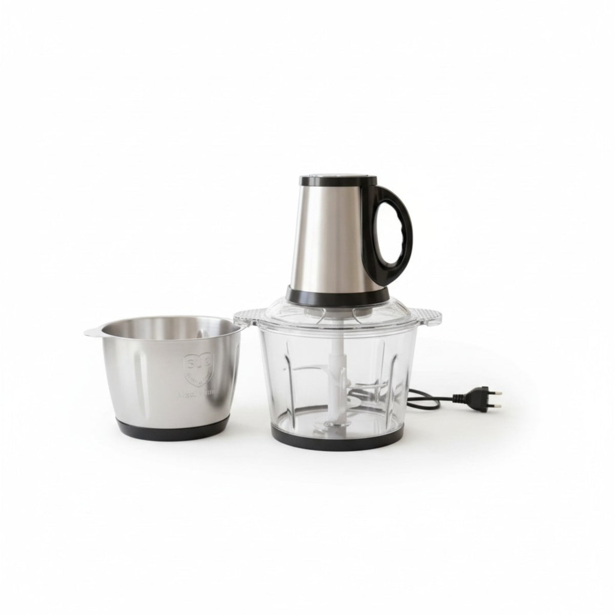 Hachoir Électrique 3L 2500W – 2 Bols Inox & Verre
