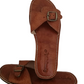 Sandale Cuir Médicale Légère Marron Flexible
